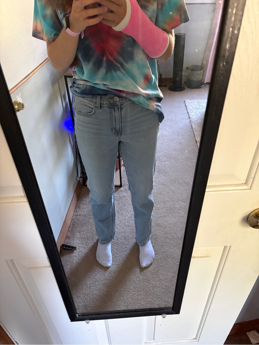 American Eagle Outfitters Light Blue Straight Leg Jeans